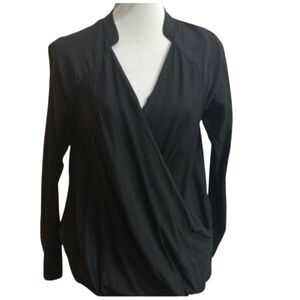 James Perse Classic Black cross front Top size 0 new with tags